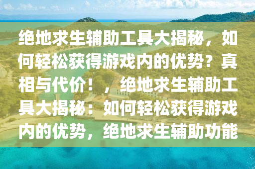 绝地求生辅助工具大揭秘，如何轻松获得游戏内的优势？真相与代价！，绝地求生辅助工具大揭秘：如何轻松获得游戏内的优势，绝地求生辅助功能