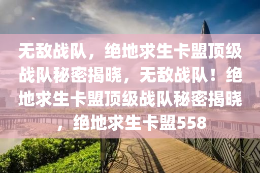 无敌战队，绝地求生卡盟顶级战队秘密揭晓，无敌战队！绝地求生卡盟顶级战队秘密揭晓，绝地求生卡盟558