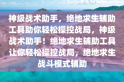神级战术助手，绝地求生辅助工具助你轻松操控战局，神级战术助手！绝地求生辅助工具让你轻松操控战局，绝地求生战斗模式辅助