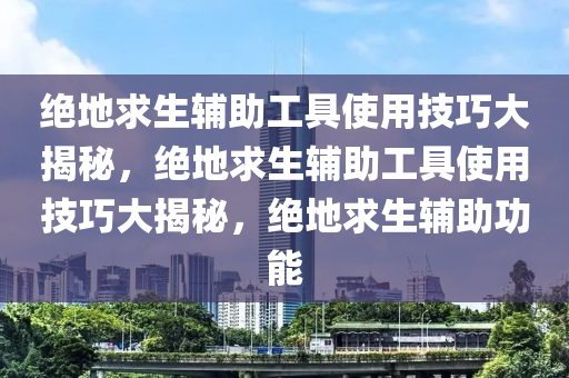 绝地求生辅助工具使用技巧大揭秘，绝地求生辅助工具使用技巧大揭秘，绝地求生辅助功能