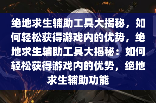 绝地求生辅助工具大揭秘，如何轻松获得游戏内的优势，绝地求生辅助工具大揭秘：如何轻松获得游戏内的优势，绝地求生辅助功能