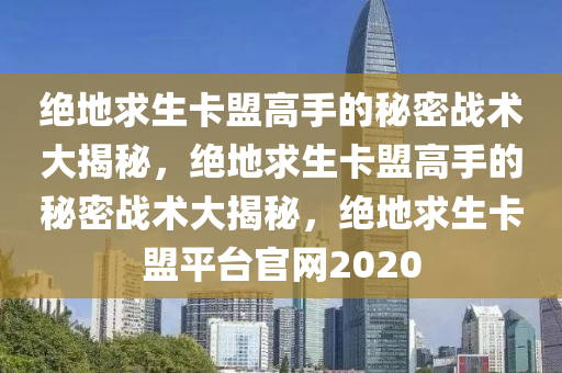 绝地求生卡盟高手的秘密战术大揭秘，绝地求生卡盟高手的秘密战术大揭秘，绝地求生卡盟平台官网2020