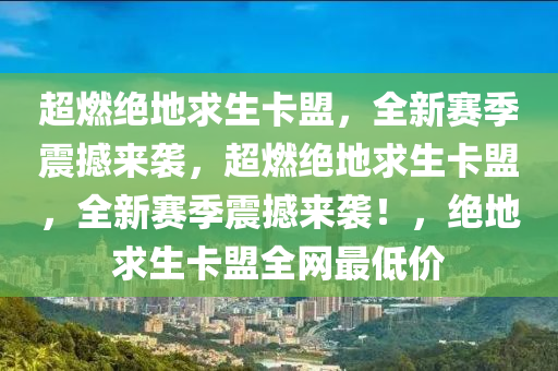 超燃绝地求生卡盟，全新赛季震撼来袭，超燃绝地求生卡盟，全新赛季震撼来袭！，绝地求生卡盟全网最低价