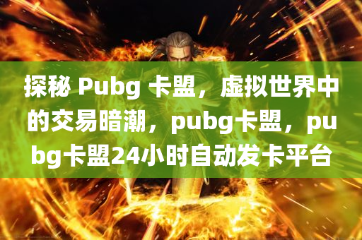 探秘 Pubg 卡盟，虚拟世界中的交易暗潮，pubg卡盟，pubg卡盟24小时自动发卡平台