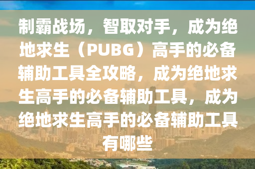 制霸战场，智取对手，成为绝地求生（PUBG）高手的必备辅助工具全攻略，成为绝地求生高手的必备辅助工具，成为绝地求生高手的必备辅助工具有哪些