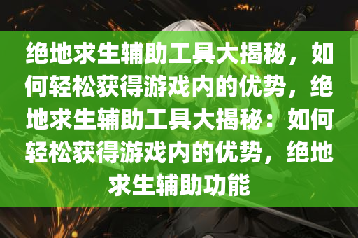 绝地求生辅助工具大揭秘，如何轻松获得游戏内的优势，绝地求生辅助工具大揭秘：如何轻松获得游戏内的优势，绝地求生辅助功能