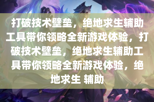 打破技术壁垒，绝地求生辅助工具带你领略全新游戏体验，打破技术壁垒，绝地求生辅助工具带你领略全新游戏体验，绝地求生 辅助