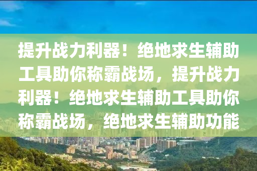 提升战力利器！绝地求生辅助工具助你称霸战场，提升战力利器！绝地求生辅助工具助你称霸战场，绝地求生辅助功能