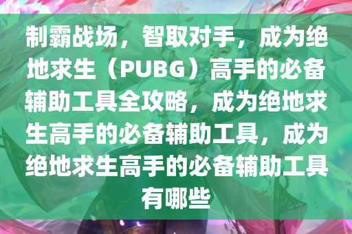 制霸战场，智取对手，成为绝地求生（PUBG）高手的必备辅助工具全攻略，成为绝地求生高手的必备辅助工具，成为绝地求生高手的必备辅助工具有哪些