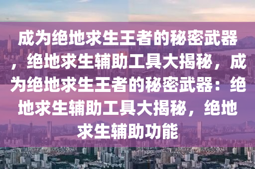 成为绝地求生王者的秘密武器，绝地求生辅助工具大揭秘，成为绝地求生王者的秘密武器：绝地求生辅助工具大揭秘，绝地求生辅助功能