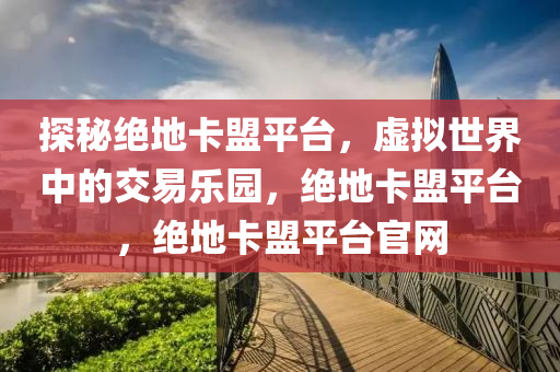 探秘绝地卡盟平台，虚拟世界中的交易乐园，绝地卡盟平台，绝地卡盟平台官网