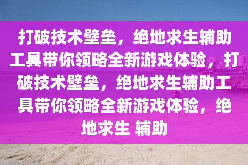 打破技术壁垒，绝地求生辅助工具带你领略全新游戏体验，打破技术壁垒，绝地求生辅助工具带你领略全新游戏体验，绝地求生 辅助