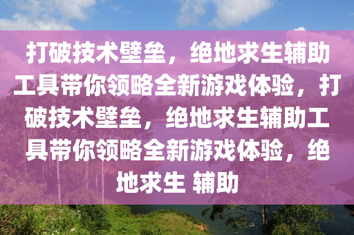 打破技术壁垒，绝地求生辅助工具带你领略全新游戏体验，打破技术壁垒，绝地求生辅助工具带你领略全新游戏体验，绝地求生 辅助