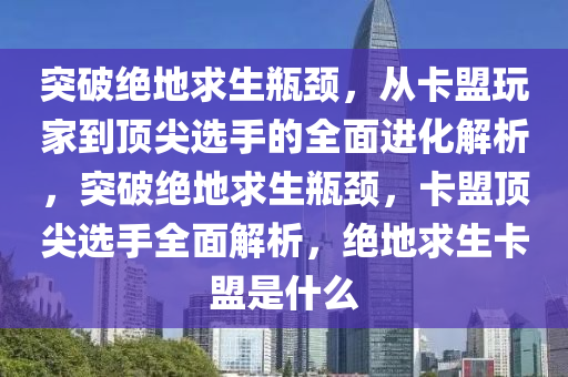 突破绝地求生瓶颈，从卡盟玩家到顶尖选手的全面进化解析，突破绝地求生瓶颈，卡盟顶尖选手全面解析，绝地求生卡盟是什么