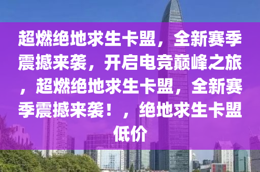 超燃绝地求生卡盟，全新赛季震撼来袭，开启电竞巅峰之旅，超燃绝地求生卡盟，全新赛季震撼来袭！，绝地求生卡盟低价