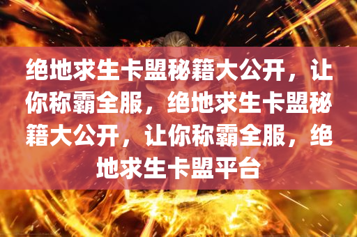 绝地求生卡盟秘籍大公开，让你称霸全服，绝地求生卡盟秘籍大公开，让你称霸全服，绝地求生卡盟平台