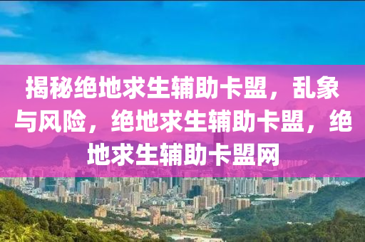 揭秘绝地求生辅助卡盟，乱象与风险，绝地求生辅助卡盟，绝地求生辅助卡盟网