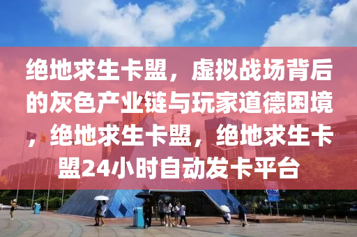 绝地求生卡盟,虚拟战场背后的灰色产业链与玩家道德困境,绝地求生卡盟,绝地求生卡盟24小时自动发卡平台