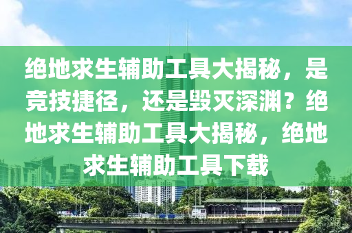 绝地求生辅助工具大揭秘，是竞技捷径，还是毁灭深渊？绝地求生辅助工具大揭秘，绝地求生辅助工具下载