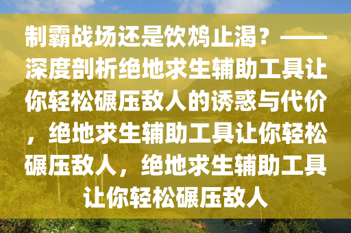 制霸战场还是饮鸩止渴？——深度剖析绝地求生辅助工具让你轻松碾压敌人的诱惑与代价，绝地求生辅助工具让你轻松碾压敌人，绝地求生辅助工具让你轻松碾压敌人