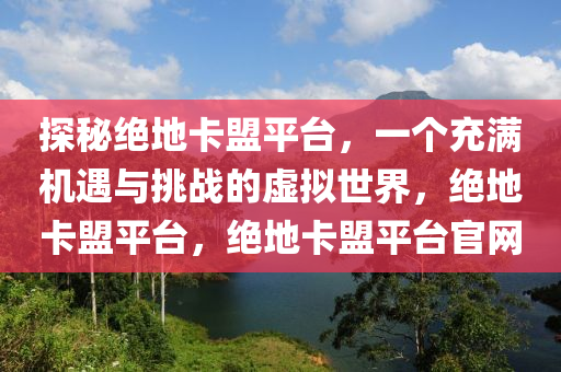 探秘绝地卡盟平台，一个充满机遇与挑战的虚拟世界，绝地卡盟平台，绝地卡盟平台官网
